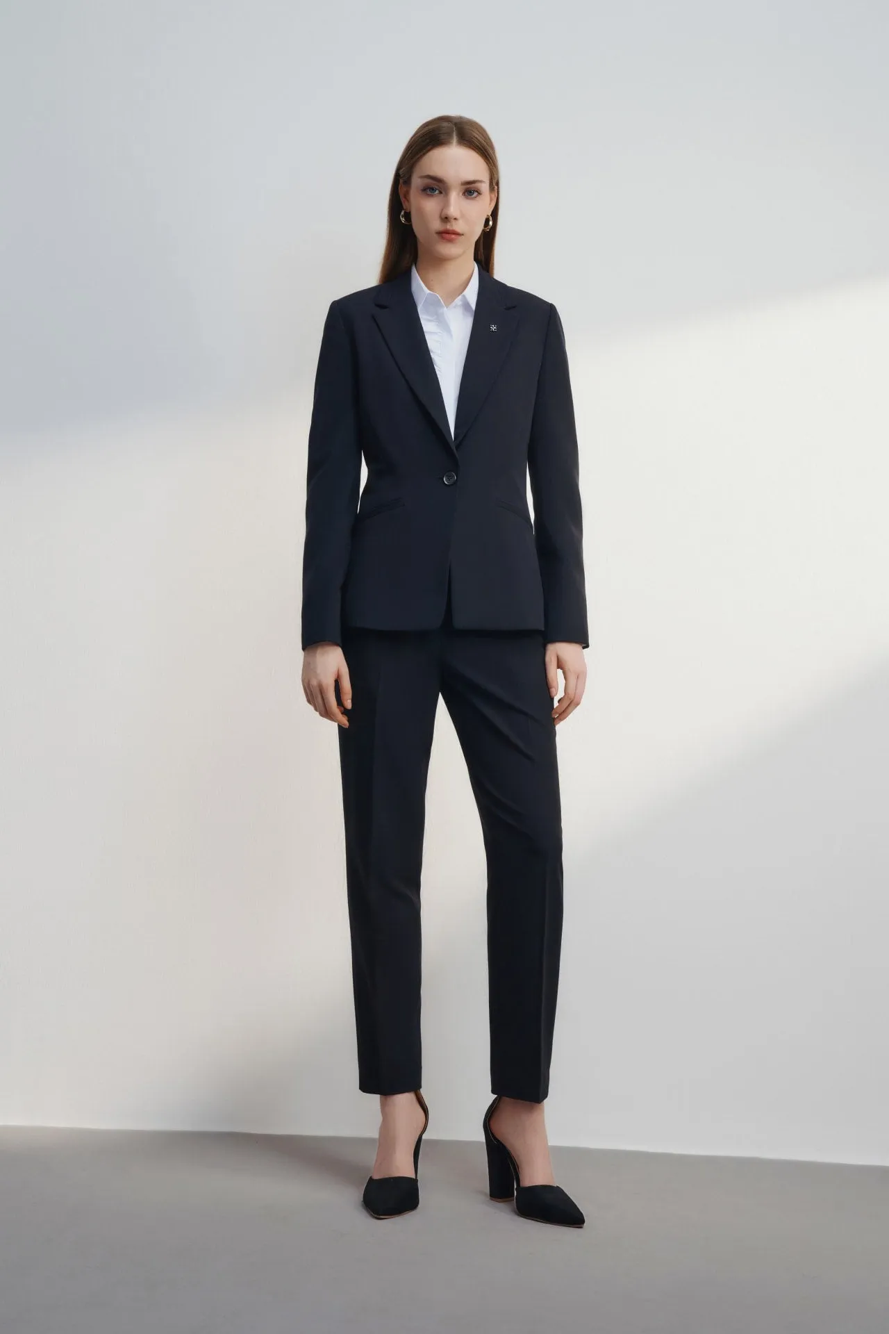 Slim Fit Twill Suit Blazer