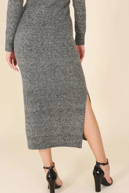 Sylvie V-Neck Sweater Maxi Dress