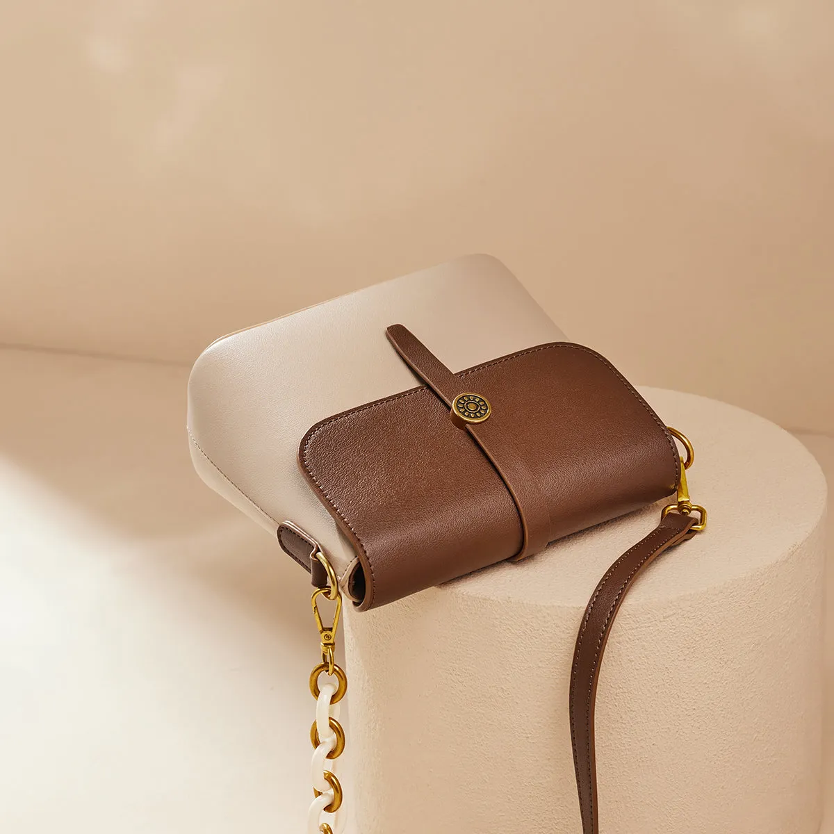 Timeless Flap Leather Shoulder Bag