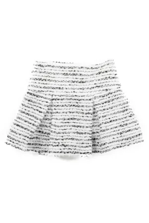 White Black Boucle' Skirt