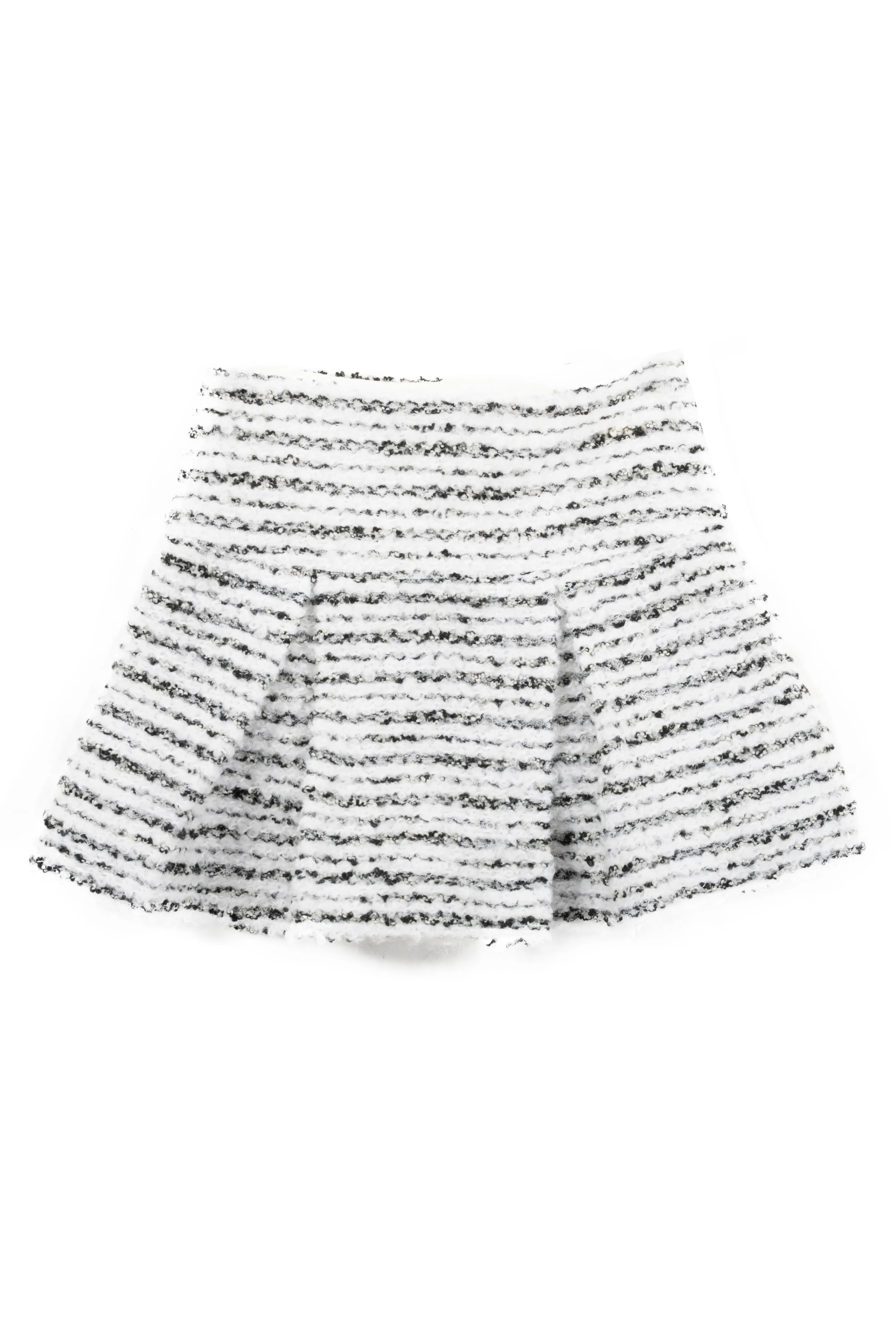 White Black Boucle' Skirt