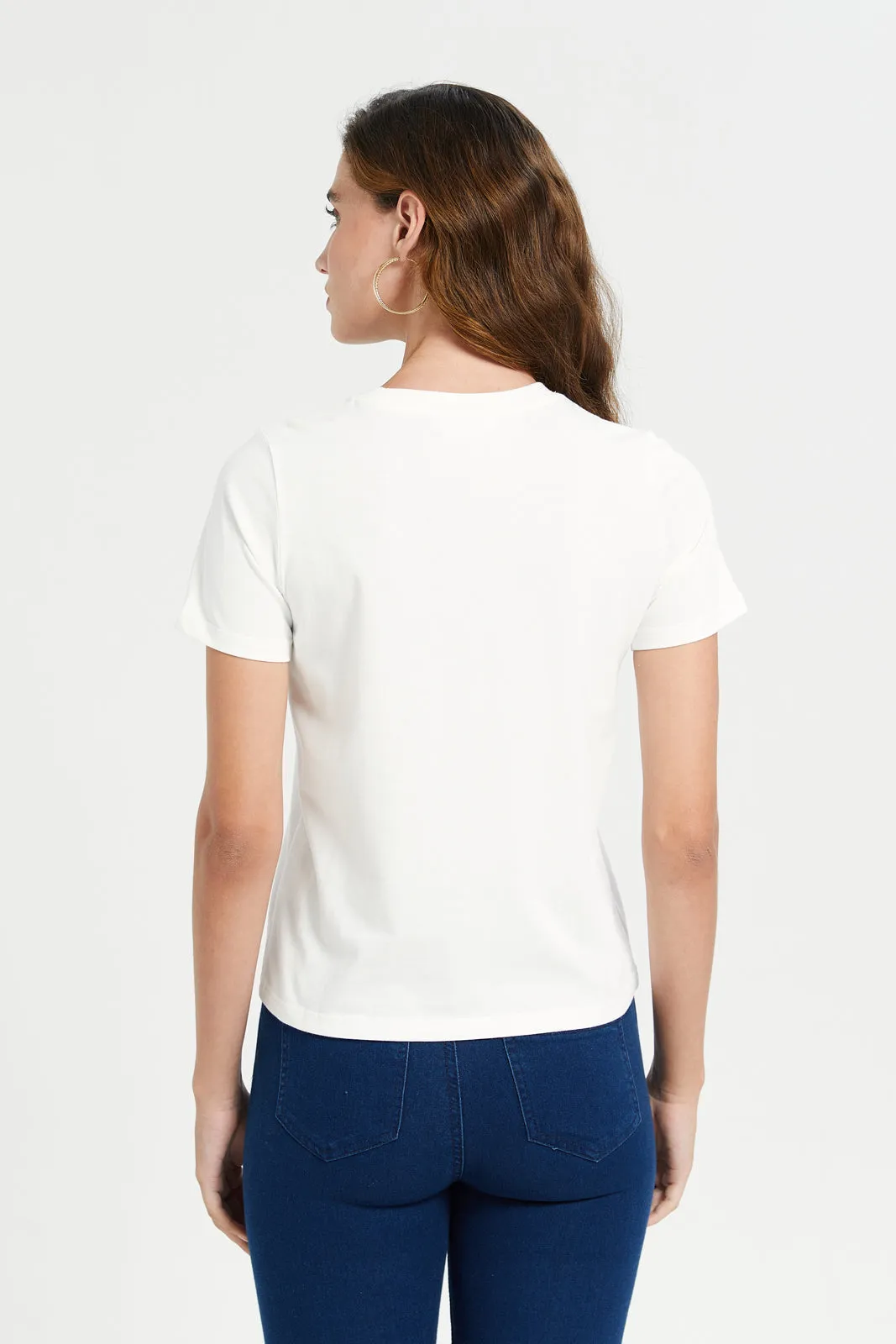 Women White Pearl Barouche Top